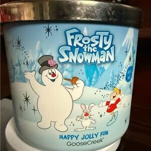 Frosty the Snowman Candle - Blue and White